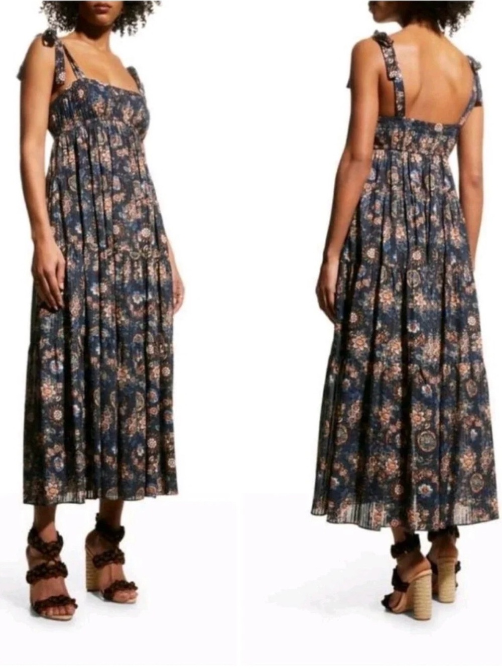 Ulla Johnson Cordelia Floral Midi Dress in Midnight